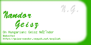 nandor geisz business card